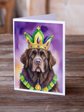 Load image into Gallery viewer, Newfoundland King of Mardi Gras Greeting Cards - Blank Note Cards – 8-Pack of Artist-Designed Cards with Envelopes