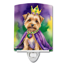 Load image into Gallery viewer, Norfolk Terrier King of Mardi Gras Ceramic Night Light
