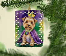 Load image into Gallery viewer, Norfolk Terrier King of Mardi Gras Porcelain Ornament