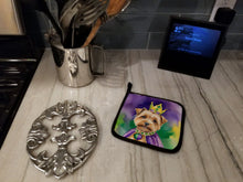 Load image into Gallery viewer, Norfolk Terrier King of Mardi Gras Pot Holders - Set of 2 Decorative Kitchen Helpers | Made in the USA