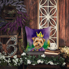 Load image into Gallery viewer, Norfolk Terrier King of Mardi Gras Throw Pillow