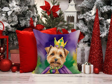 Load image into Gallery viewer, Norfolk Terrier King of Mardi Gras Throw Pillow