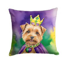 Load image into Gallery viewer, Norfolk Terrier King of Mardi Gras Throw Pillow