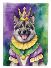 Load image into Gallery viewer, Norwegian Elkhound King of Mardi Gras House Flag