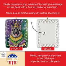 Load image into Gallery viewer, Norwegian Elkhound King of Mardi Gras Porcelain Ornament
