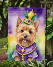 Load image into Gallery viewer, Norwich Terrier King of Mardi Gras Garden Flag - Vibrant Dog-Themed Yard Decor by Caroline's Treasures