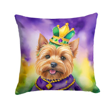 Load image into Gallery viewer, Norwich Terrier King of Mardi Gras Throw Pillow