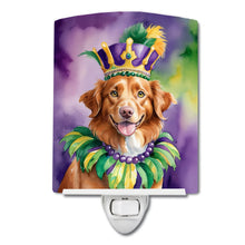 Load image into Gallery viewer, Nova Scotia Duck Tolling Retriever King of Mardi Gras Ceramic Night Light