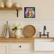 Load image into Gallery viewer, Nova Scotia Duck Tolling Retriever King of Mardi Gras Framed Metal Print