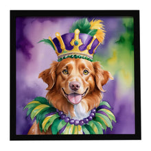 Load image into Gallery viewer, Nova Scotia Duck Tolling Retriever King of Mardi Gras Framed Metal Print