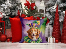 Load image into Gallery viewer, Nova Scotia Duck Tolling Retriever King of Mardi Gras Throw Pillow - 14x14 Decorative Pillow – Art for Your Home &amp; Patio