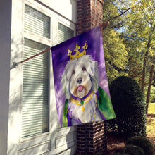 Load image into Gallery viewer, Old English Sheepdog King of Mardi Gras House Flag