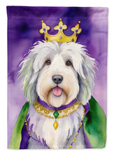 Load image into Gallery viewer, Old English Sheepdog King of Mardi Gras House Flag