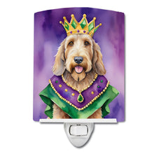 Load image into Gallery viewer, Otterhound King of Mardi Gras Ceramic Night Light