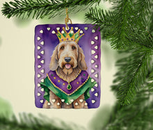 Load image into Gallery viewer, Otterhound King of Mardi Gras Porcelain Ornament