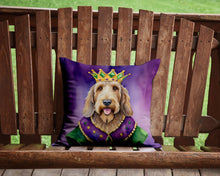 Load image into Gallery viewer, Otterhound King of Mardi Gras Throw Pillow - 14x14 Decorative Pillow – Art for Your Home &amp; Patio