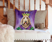Load image into Gallery viewer, Otterhound King of Mardi Gras Throw Pillow - 14x14 Decorative Pillow – Art for Your Home &amp; Patio