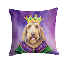 Load image into Gallery viewer, Otterhound King of Mardi Gras Throw Pillow - 14x14 Decorative Pillow – Art for Your Home &amp; Patio
