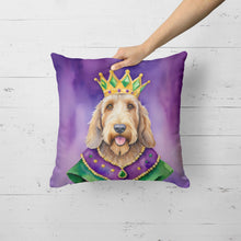 Load image into Gallery viewer, Otterhound King of Mardi Gras Throw Pillow