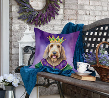 Load image into Gallery viewer, Otterhound King of Mardi Gras Throw Pillow