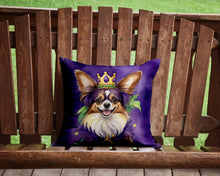 Load image into Gallery viewer, Papillon King of Mardi Gras Throw Pillow - 14x14 Decorative Pillow – Art for Your Home &amp; Patio
