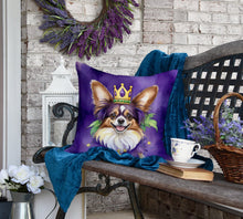 Load image into Gallery viewer, Papillon King of Mardi Gras Throw Pillow