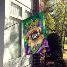 Load image into Gallery viewer, Pekingese King of Mardi Gras House Flag