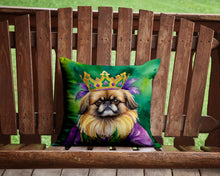 Load image into Gallery viewer, Pekingese King of Mardi Gras Throw Pillow - 14x14 Decorative Pillow – Art for Your Home &amp; Patio
