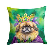 Load image into Gallery viewer, Pekingese King of Mardi Gras Throw Pillow - 14x14 Decorative Pillow – Art for Your Home &amp; Patio