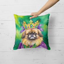 Load image into Gallery viewer, Pekingese King of Mardi Gras Throw Pillow