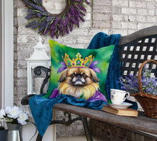 Load image into Gallery viewer, Pekingese King of Mardi Gras Throw Pillow