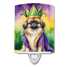 Load image into Gallery viewer, Pekingese King of Mardi Gras Ceramic Night Light