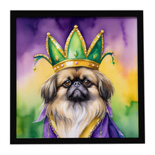 Load image into Gallery viewer, Pekingese King of Mardi Gras Framed Metal Print