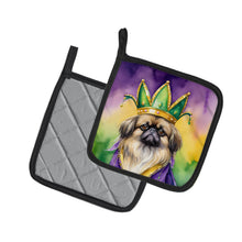 Load image into Gallery viewer, Pekingese King of Mardi Gras Pot Holders - Set of 2 Decorative Kitchen Helpers | Made in the USA