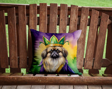 Load image into Gallery viewer, Pekingese King of Mardi Gras Throw Pillow - 14x14 Decorative Pillow – Art for Your Home &amp; Patio