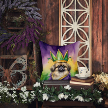 Load image into Gallery viewer, Pekingese King of Mardi Gras Throw Pillow - 14x14 Decorative Pillow – Art for Your Home &amp; Patio
