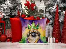 Load image into Gallery viewer, Pekingese King of Mardi Gras Throw Pillow - 14x14 Decorative Pillow – Art for Your Home &amp; Patio