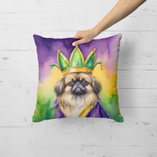 Load image into Gallery viewer, Pekingese King of Mardi Gras Throw Pillow