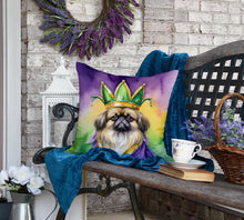 Load image into Gallery viewer, Pekingese King of Mardi Gras Throw Pillow