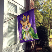 Load image into Gallery viewer, Corgi King of Mardi Gras House Flag