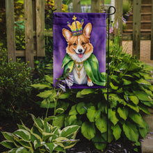 Load image into Gallery viewer, Corgi King of Mardi Gras Garden Flag - Vibrant Dog-Themed Yard Decor by Caroline's Treasures