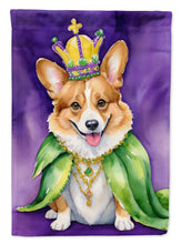Load image into Gallery viewer, Corgi King of Mardi Gras Garden Flag - Vibrant Dog-Themed Yard Decor by Caroline's Treasures