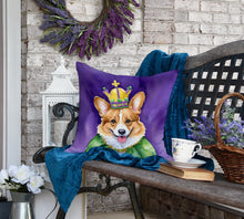 Load image into Gallery viewer, Corgi King of Mardi Gras Throw Pillow