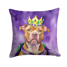 Load image into Gallery viewer, Pit Bull Terrier King of Mardi Gras Throw Pillow