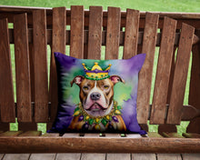 Load image into Gallery viewer, Pit Bull Terrier King of Mardi Gras Throw Pillow - 14x14 Decorative Pillow – Art for Your Home &amp; Patio