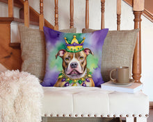 Load image into Gallery viewer, Pit Bull Terrier King of Mardi Gras Throw Pillow - 14x14 Decorative Pillow – Art for Your Home &amp; Patio