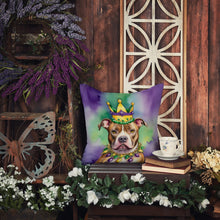 Load image into Gallery viewer, Pit Bull Terrier King of Mardi Gras Throw Pillow - 14x14 Decorative Pillow – Art for Your Home &amp; Patio