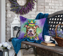Load image into Gallery viewer, Pit Bull Terrier King of Mardi Gras Throw Pillow