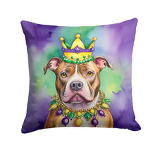 Load image into Gallery viewer, Pit Bull Terrier King of Mardi Gras Throw Pillow