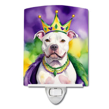 Load image into Gallery viewer, Pit Bull Terrier King of Mardi Gras Ceramic Night Light